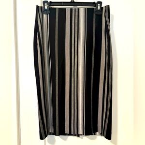 Elegant Black and White Striped Skirt